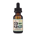 ויטמין D3 K2 5000 IU נוזלי טיפות (5,000 IU של D3 ו 200mcg של 99.9% All-Trans פטנטים K2 MK-7 (K2Vital) Max Absorption נוזל D טיפות (30 משרתים) על ידי Double Wood Wood