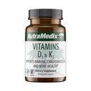 NutraMedix ויטמין D3 ו-K2 Immune תומך תוספת לנשים וגברים - עזרה תמיכה בריאות הלב - Can Assist with Calcium Metabolism (90 קפסולות)
