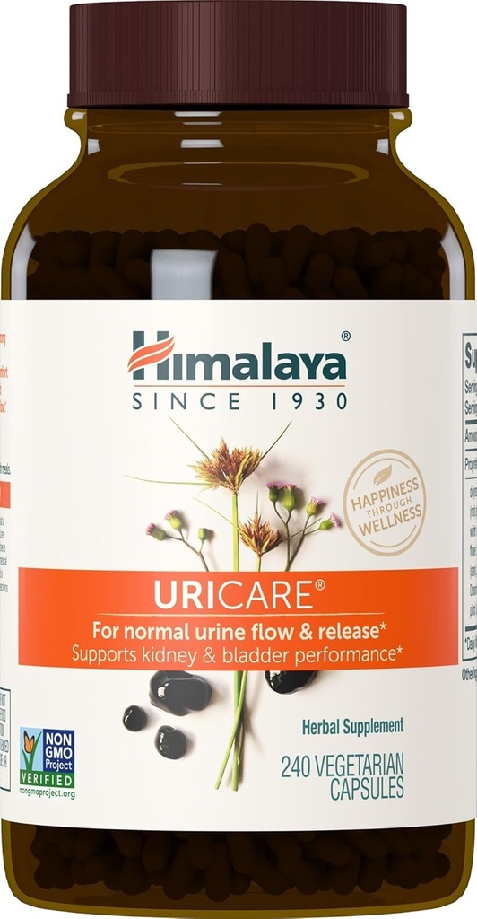 ההימלאיה אוריזה צמחית, Kidney & Bladder Support, Urinary Tract & Urine Flow Support, Caffeine Free, non-GMO, Gluten Free, Vegetarian, 240 קפסולות, 60 יום אספקה