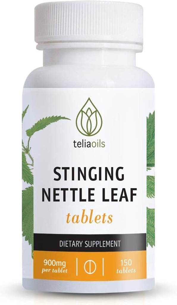 Teliaoils Nettle Leaf כמוסות 900mg - Sting Nettle Extract Tablets for Seasonal Relief, Immune & Respiratory Support - 150 קפסולות טבעוניות