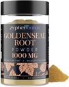 אבקת שורש Goldenseal Rootאבק 1000 מ"ג - תוסף אבקת זהב עבור Immune & Gut, Pure & Natural Herbal Goldenseal תוסף, Gluten Free - 60 ליטר (1בק)