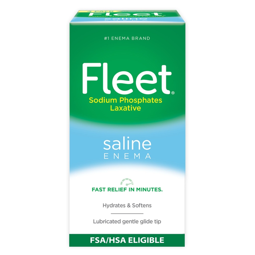 צי Laxative Saline Enema for Adult Constipation, 4.5 fl oz, 4 בקבוקים