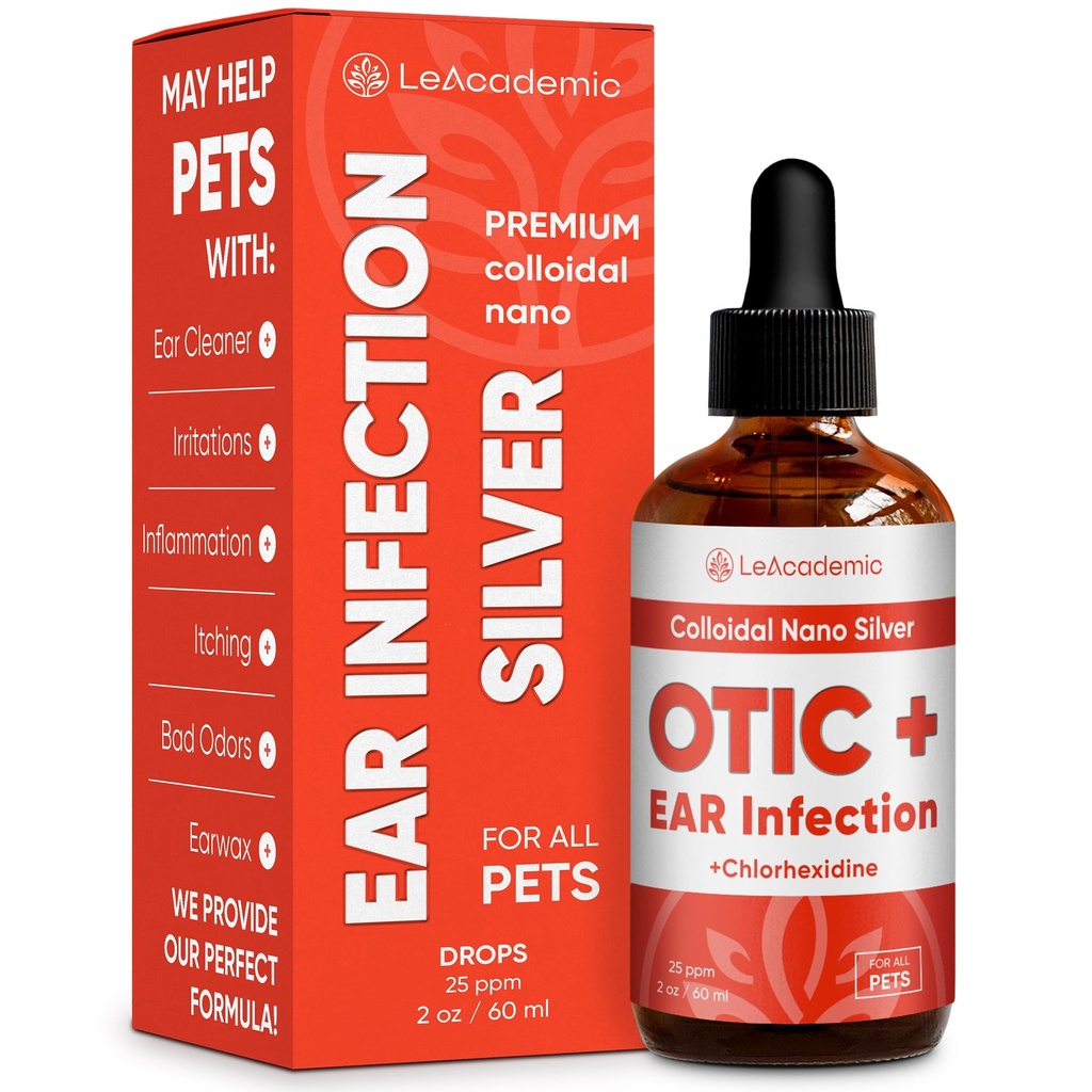 טיפול ב- OTIC+ טיפול בדלקת אוזניים לכלבים וחתולים | Cat Cleaner Drops | Chlorhexidine Wash for חיות מחמד | Helps with Otic Irritations & Itchings