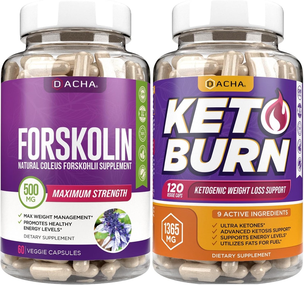 Advanced Keto & Fitness Bundle - Premium Forskolin Extract Plus Keto, עם 11 הרשאות טבעיות עבור Max Slim Look, Ultra Power Pills, Immune Support, Lost Fast