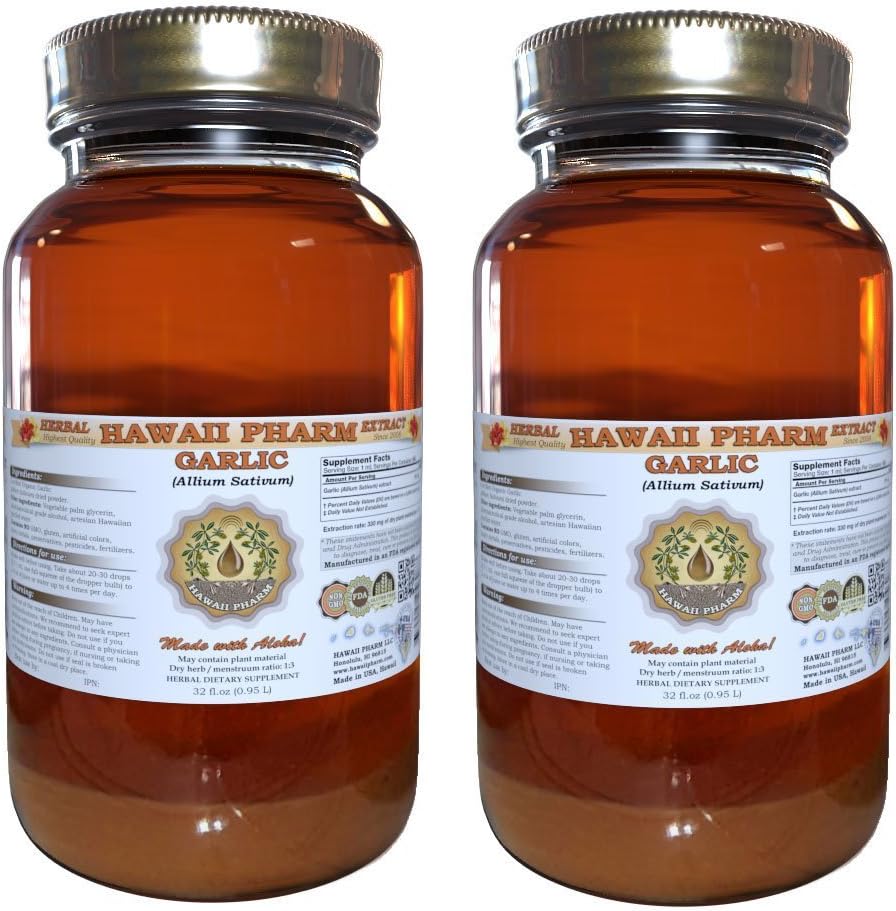 הוואי Pharm Garlic (Allium sativum) לחלץ 2x32 Oz