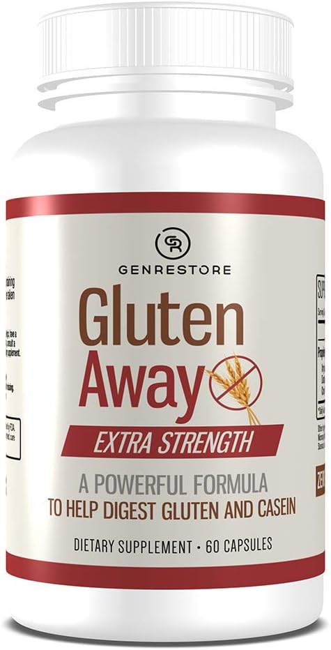 תוסף תזונה חינם - תוספת חיזוק Enzyme Health Gluten & Casein, Slower Digestion לשחרר חלבונים Amino Acid ב Bloodstream עבור גברים ונשים - 60 קפסולות.