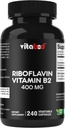 ויטמין B2 (Riboflavin) 400 מ"ג 240 קפסולות צמחוניות - תמיכה באנרגיה סלולרית ו- Red Blood Cell הפקה