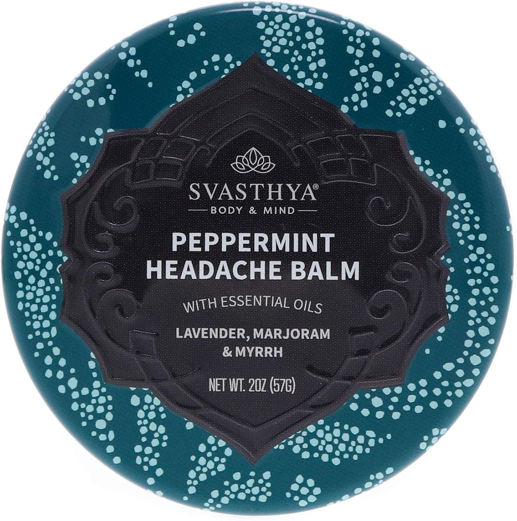 Svasthya Body & Mind Peppermint Headachem על ידי Svasthya - מיידית ואחרונה Sinus, Migraine & Stress Headache הקלה, Has Peppert, Lavender, Marjoram, Myrrh - 100% טבעי, מיוצר בארה"ב, 2 ozine & Stress Headache Relief, Has Peppert, Lavender, Marjoram, Myrrh - 100% טבעי, Made in the USA, 2 oz
