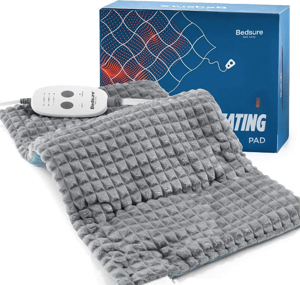 Bedsure Heating Pad for Neck and Shoulders and Back,ed Heated Pad with Vibration, FSA Eligible פריטים, מתנת יום הולדת לנשים גברים, Auto Shut Off, 5lbs 12
