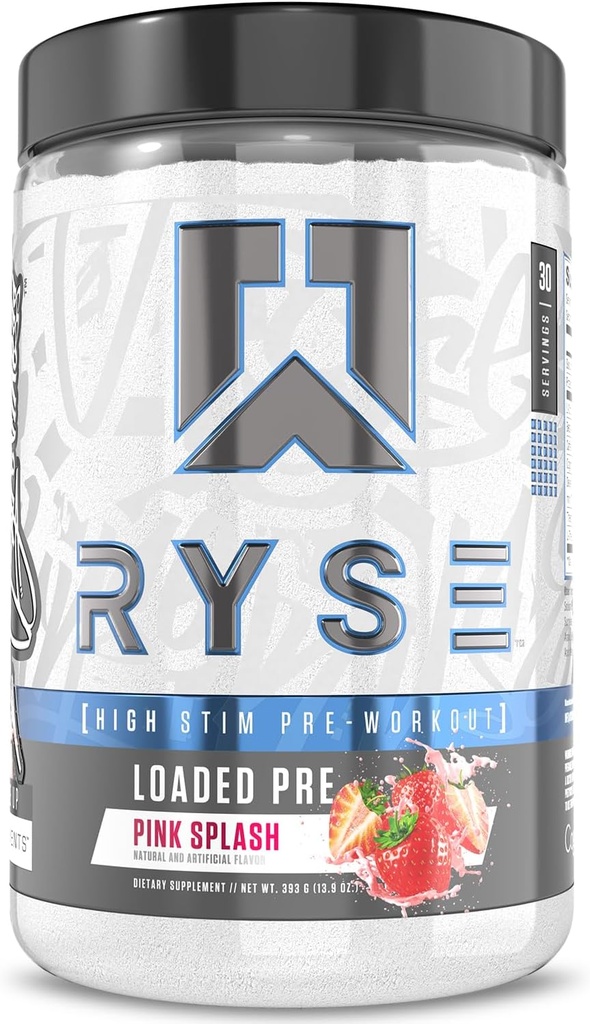 אבקת טרום עבודה - Pink Splash - Daily Pre-Workout for Men & Women with 390 מ"ג Caffeine, Beta Alanine ו- Citrulline for Pump, Focus, and Energy - 30 משרתים