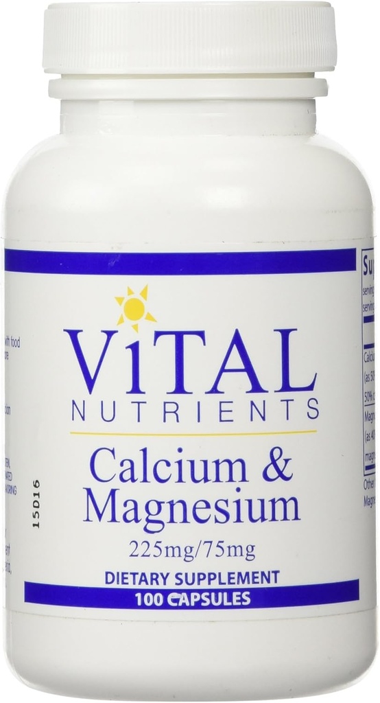 ויטמין Calcium Magnesium ויטמינים, 225 מ"ג /75 מ"ג, 100 Count Count