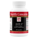 Health Concerns Aloe 22 - תמיכה עיכול & Intestinal ניקויse - Constipation, Bloating & Parasite Detox תוסף - Black Walnut, ג'ינג'ר, Myrobalan & Aloe Vera Herbal Formula - 90 קפסולות