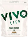 אבקת חלבון טבעונית VIVO - 0.7 oz של חלבון מבוסס צמחים עבור סקרופ, 30 משרתים (33.8 oz) (שוקולד דקרק)