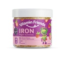 ויטמין Friends - טבעוני Multivitamin & Iron לילדים - חניכיים תמיכה יומית של תזונה ו / Ferrous Fumarate B-Complex, ויטמין C, Zinc, Biotin - Body Function & Anemia - Strawberry, (60 יום אספקה)