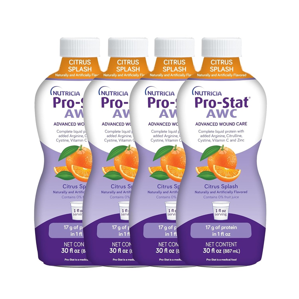 Pro-Stat Advanced Wound Care (AWC), ריכוז מזון רפואי נוזלי - Citrus Splash Punch Flavor, 30 Fl Oz בקבוק (Case of 4)