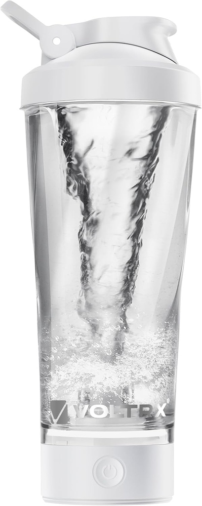 VOLTRX Premium Electric Protein Shaker Bottle, Made with Tritan - BPA חינם - 24 oz Vortex Portable Mixer Cup / USB Rechargeable Shaker Cups for חלבונים Shakes