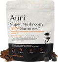 Auri Super Mushroom HSN Gummies - שיער עור וניק חניכיים תוספת Mushrooms פונקציונלי - עם Wild Chaga, Chlorophyll, Lutein ו Astaxanthin - 60 Orange Citrus Gummies