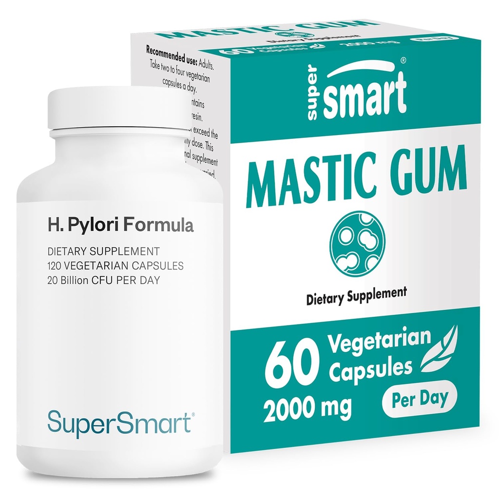 SuperSmart - H. Pylori Formula Bundle (Complete Action) - Probiotic L. Reuteri w/Mastic Gum