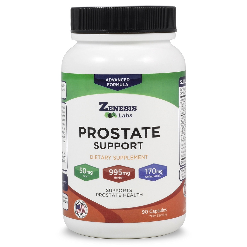 Zenesis Labs Prostate Health with Saw Palmetto - 90 קפסולות - גם עם Zinc, Copper, Pumpkin Seed, Burdock Root, Amino Acids, & Other Extracts - 45 יום אספקה