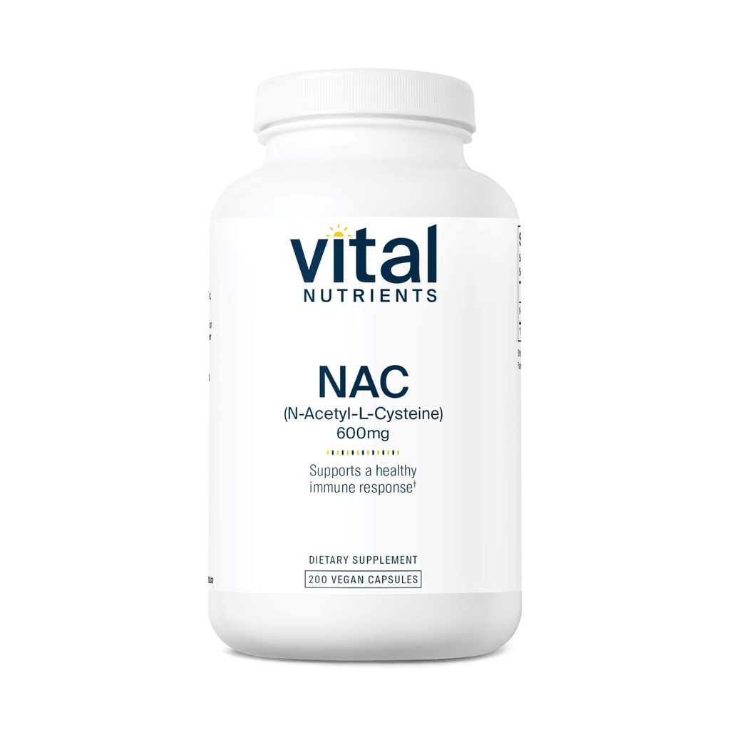 חומרים מזינים רעילים NAC 600 מ"ג | N-Acetyl Cysteine | טבעוני NAC תוסף | Antioxidant for Sinus, Liver, Immune ו- Respiratory Health* | Gluten, Milk, Soy Free | 200 קפסולות