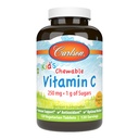קרלסון - ויטמין C, 250 מ"ג של הילד, 1 גרם של סוכרים, Immune Support & Optimal Wellness, Antioxidant, Tangerine, 120 טבליות Vegetarian