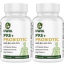 Probiotics for Women and Men - 200 מיליארד CFU 12 Strains Probiotic for Digestive Immune & Gut Health, עם תוספת פרוביוטית אורגנית של Prebiotic Shelf Stable Probiotic for Bloating 120 קפסולות