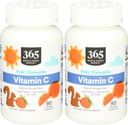 365 על ידי Whole Foods Market, Kids Essentials Chewable ויטמין C, 90 Count (Pack of 2)