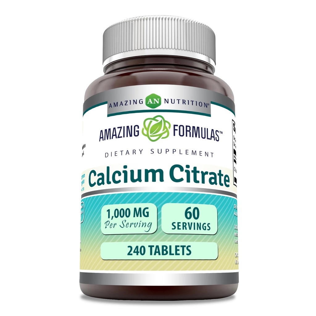 פורמולה מדהימה Calcium Citrate 1000 Mg | Tablets Supplement | Non-GMO | Gluten-Free | Made in USA (1 Pack | 240 Count)