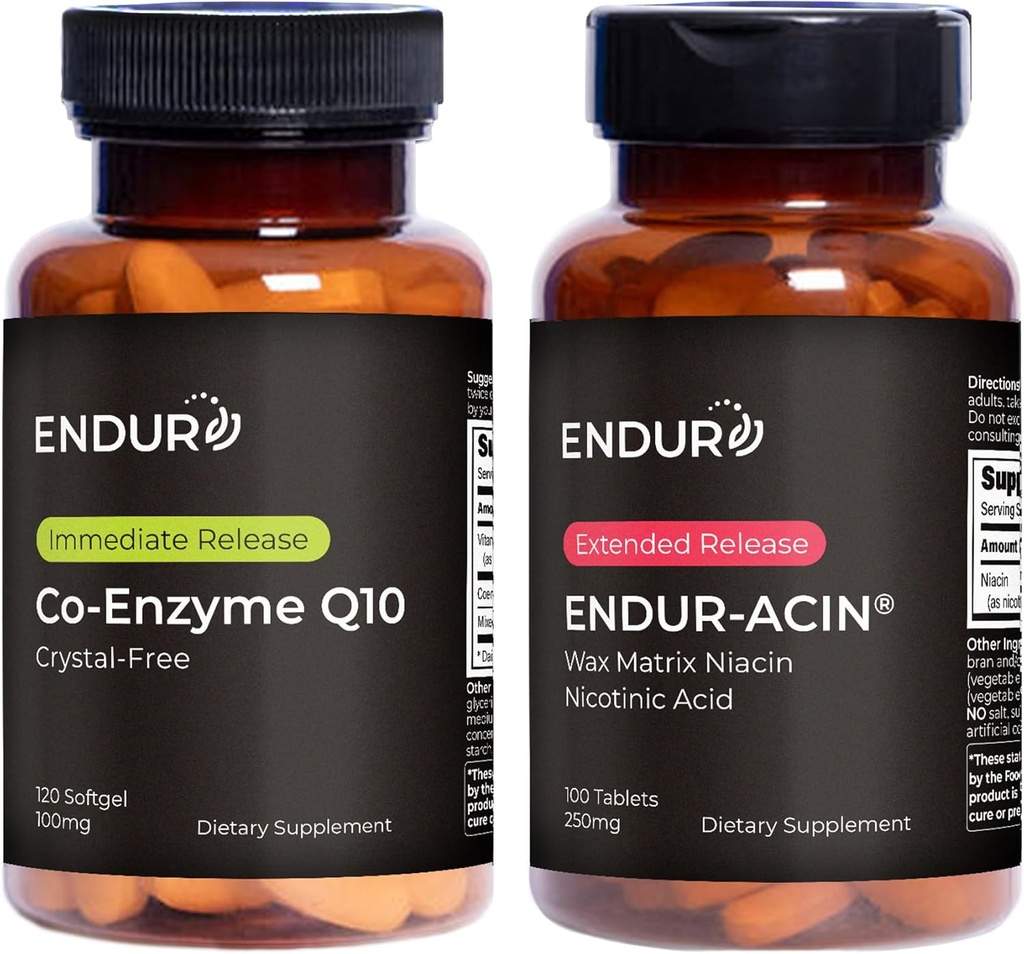 Endurance Products Co-Enzyme Q10 תכונות CoQsol-CF גבוה מאוד Soluble ונמוך Flush Niacin