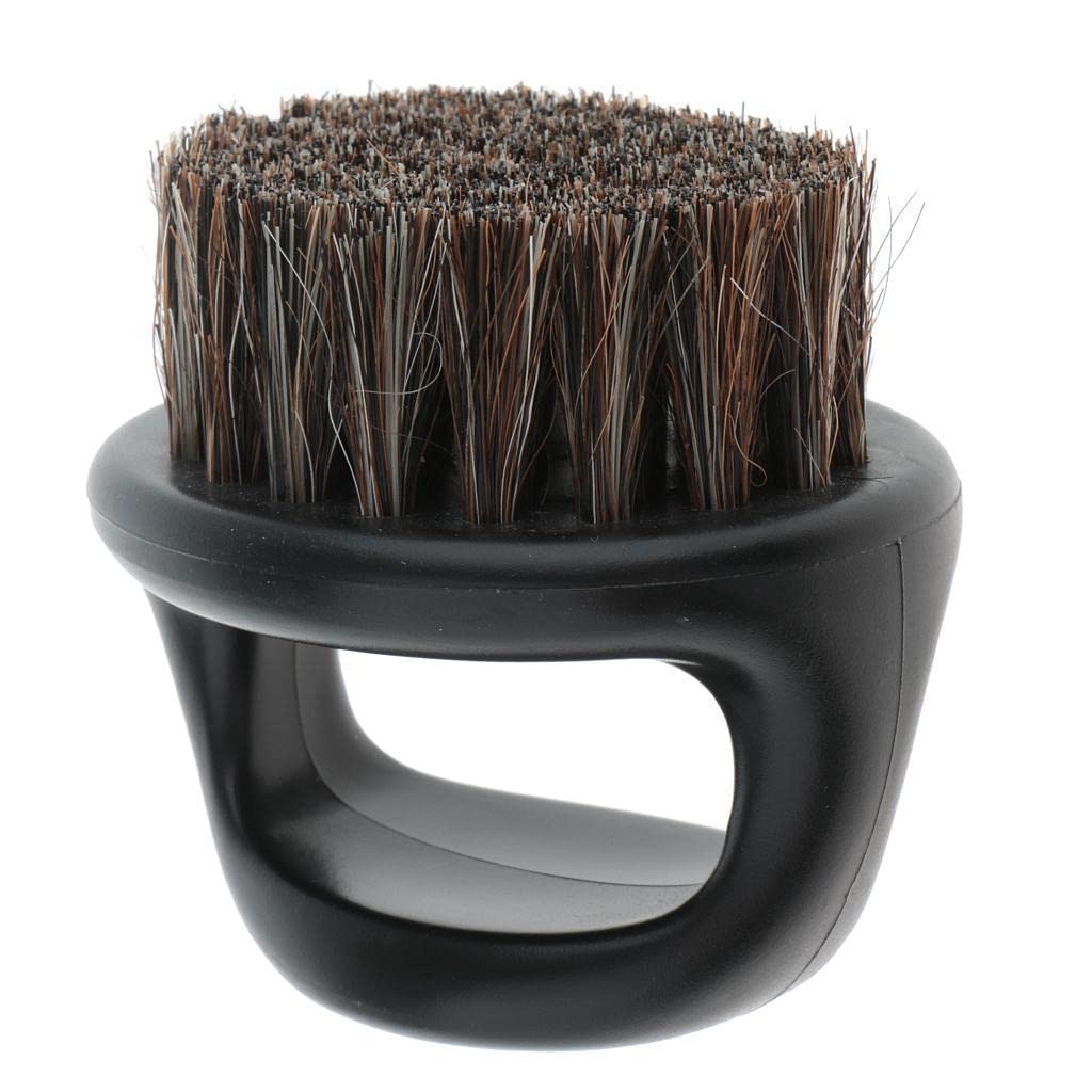 סלון ברבר ווד בריסטלס השיער דובדח ניקוי Grooming Brush Men's Mustache Shaping Comb - שחור