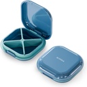 Small Pill Case, Travel Pill Box, Portable PillPSKer, Pill Container for Pocket 4 השוואתיות, Dailyקומפקטי Travel Medicine Holder for ויטמינים תרופות (כחול)
