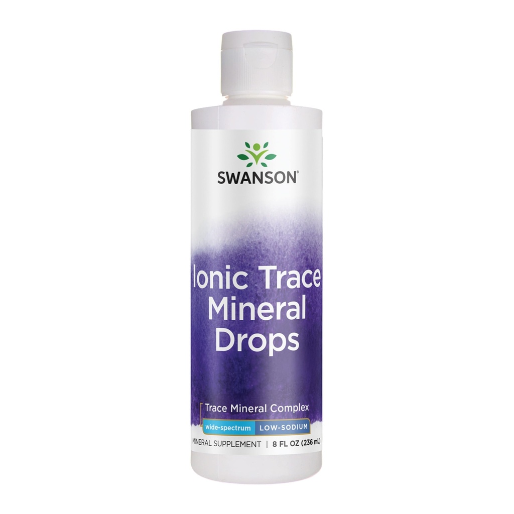 Swanson Concentrace Trace Mineral Drops 8oz-Complete Mineral Complex for Energy, Hydration, & Electrolyte Balance Over 72 High Absorption Ionic Minerals Such As Magnesium, Potassium, Calcium