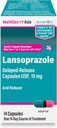 HealthCareAisle Lansoprazole 15 מ"ג - 14 פסולת נדחה - Acid צמצם, טיפול Frequent Heartburn