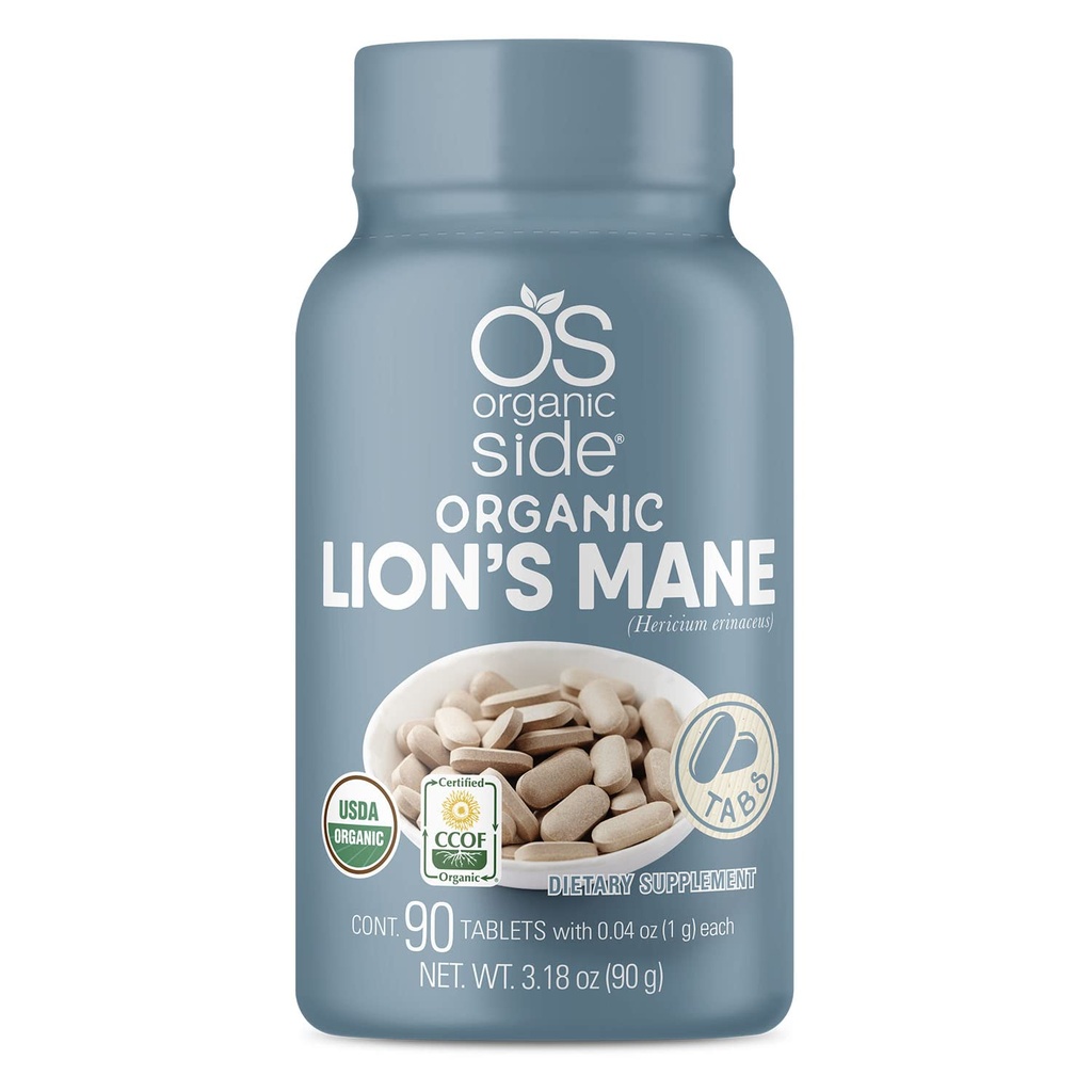 אריה מאנס מאן טבליות | 100% טהור אורגני | USDA Certified | Non-GMO, Plant- Based Memory & Focus Support