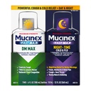 כוח מקסימלי Mucinex FastMax DM Max & Mucinex Nightshift Cold & Flu נוזל (2 x 6 fl. oz.) דקים ושופכים מוקוס, Relieves Cough & Chest Congestion, Pain, Fever, Sneezing, Soreגרון, Runny Nose