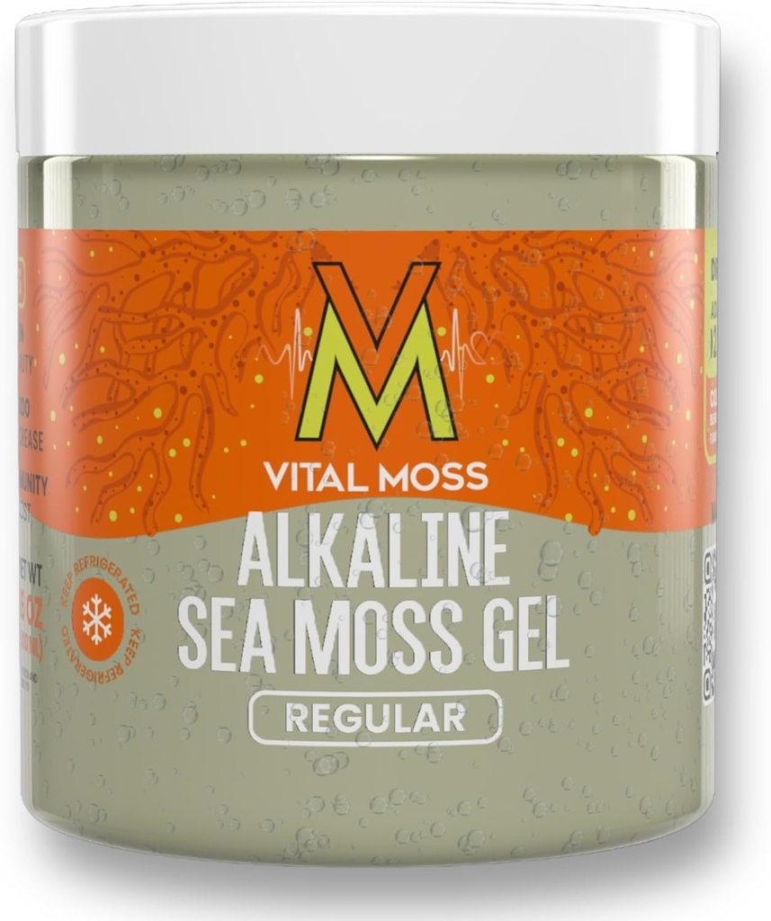 VitalMos St לוסיה Sea Moss Gel רגיל, Wild made Alkaline Sea Mosss עם מינרלים ויטמינים אנטי-oxidants, Thyroid ו- Immune תמיכה, Raw, Unflavored וידידותי, 16ozs 16ozs ו- Antioxidants, Thyroid and Immune Support, Raw, Unflavored and Vegan Friendly.