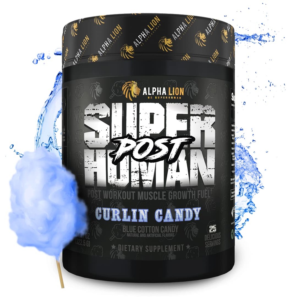 ALPHA LION Superhuman Post Workout Recovery, Fast Acting Post Workout for Men & Women (25 משרתים, Curlin Candy)