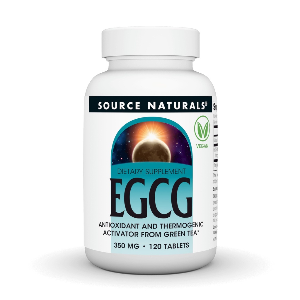 מקור טבעי EGCG, Antioxidant ו Thermogenic Activator של תה ירוק *, 350 מ"ג - 120 טבליות