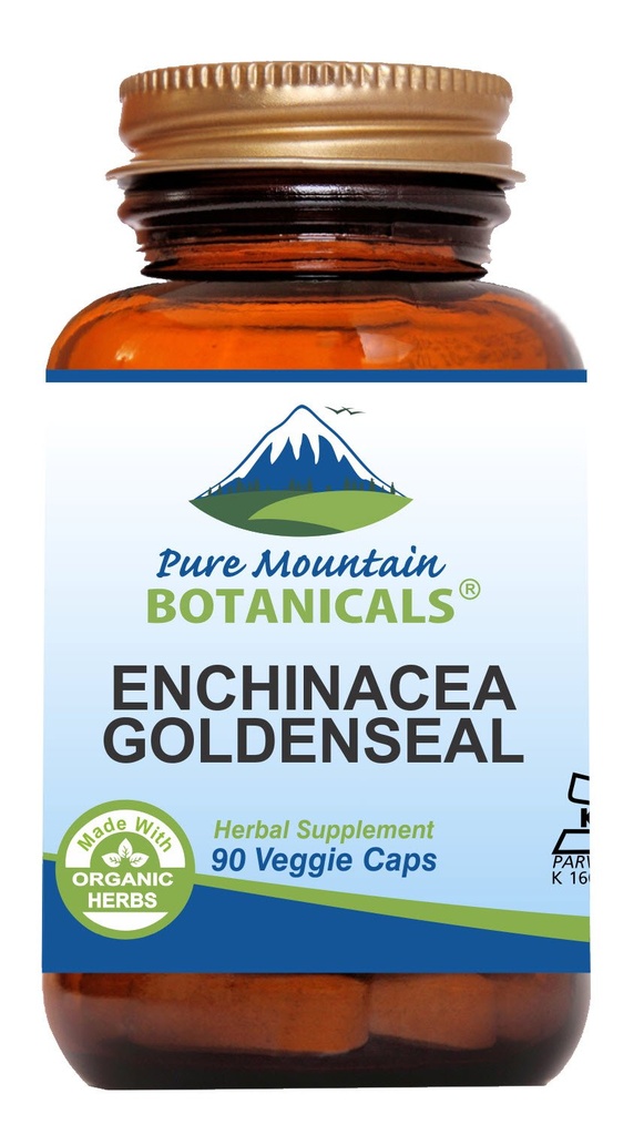 Echinacea Goldenseal קפסולות - כשר טבעוני Caps עם 450 מ"ג אורגני Echinacea Goldenseal Complex