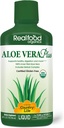 Country Life Realfoods Liquid Aloe Vera Plus - תמיכה במערכת הבריאות והחיסון - עם Slippery Elm, ג'ינג'ר, Turmeric, Peppert - אורגני ACTIValoe, Qmatrix Process - 32 oz