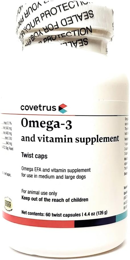 אומגה 3 ותוסף ויטמין Twist Caps for Medium & Large Dogs 60ct