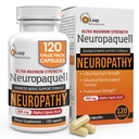 פלטינום Health Alpha Lipoic Acid for Neuropathy Nerve Pain Support, תוסף, ויטמין B, L Arginine, All Natural Power Neuropaquell for Discomfort in Feet, Hand, Toes, 120 קפסולות,800 מ"ג