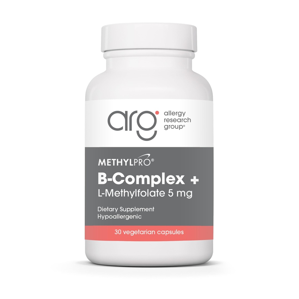 MethylPro B-Complex + L-Methylfolate 5 מ"ג - Methylated ויטמין B Complex for Women and Men, Mobile Energy Support with Folate, Niacin ו Biotin, VIT B Supplement - 30 קפסולות טבעוניות