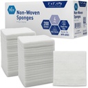 MED PRIDE 3x3 ב Gauze Pads 200 Pack, Nonsterile, 4 Ply, nonadherent Mesh Bandages, Absorbent Wound Care Dressing Sponges