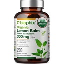 biophix לימון Balm קפסולות USDA אורגני 20:1 לחלץ 300 מ"ג 200 Veggie Caps - Cognitive Health Stress Sleep Mood תמיכה טבעי תוסף צמחי