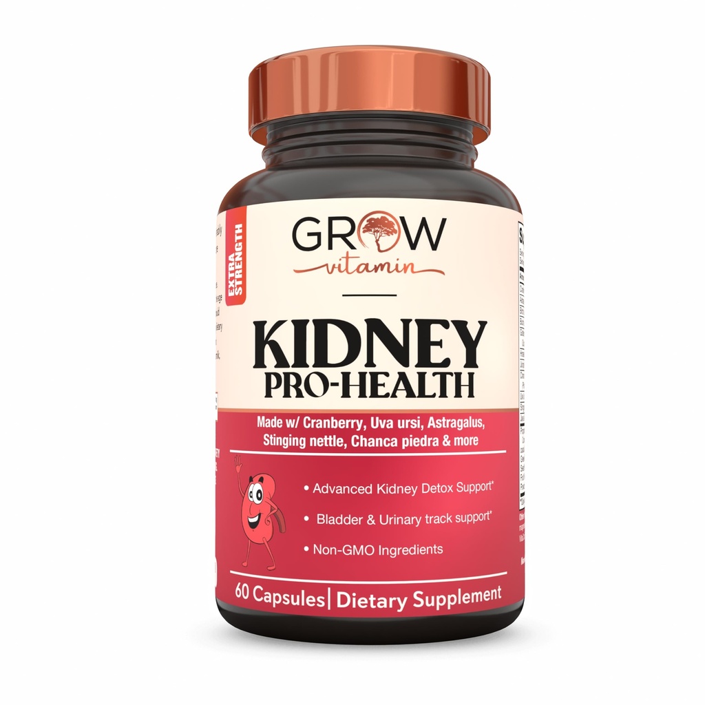גידול ויטמין Premium Kidney ניקויse תוסף - Powerful Kidney Support Formula with Cranberry Extract Helps Support Healthy Kidneys & Urinary Tract Support - 60 קפסולות צמחוניות