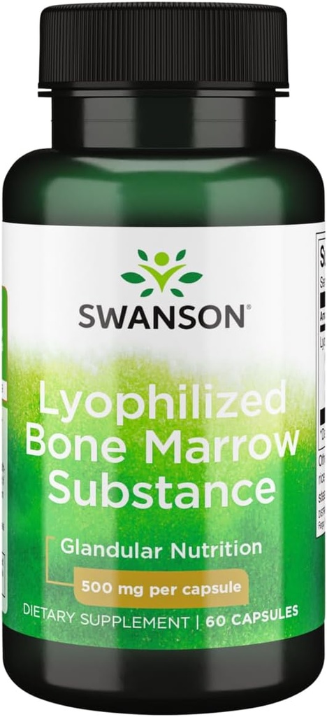 סוונסון Raw Lyophilized Bone Marrow Substance 500 מיליגרם 60 קפסולות