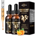 2 Pack Creatine HCL נוזל טיפות לגברים ונשים, 1500 מ"ג נוזל Creatine hydrochloride, High Absorption, 2 Fl Oz, Sugar-Free Orange Flavor