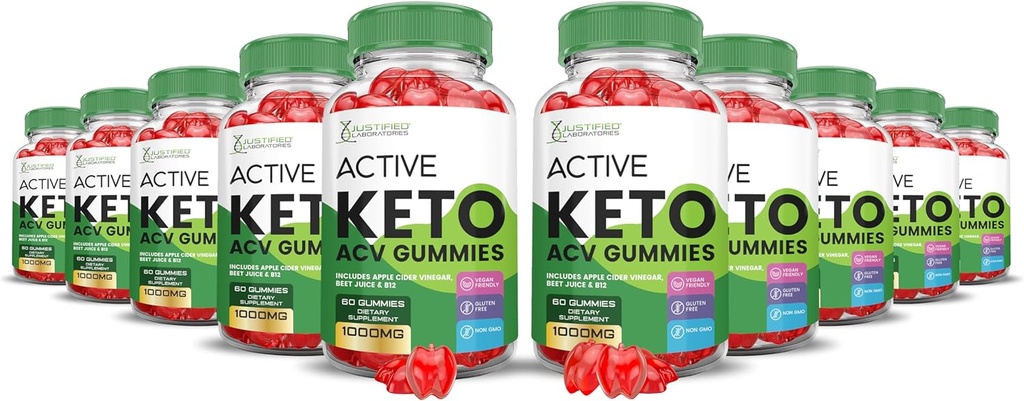 (10 Pack) Active Keto ACV Gummies מתקדם פורמולה 1000MG ActiveKeto Ketomies Apple Cider Vinegar פורמולה עם אבקת מיץ Pomegranate B12 טבעוני non GMO 600 חניכיים