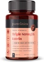 קליניקה טהורה Lutein 30 מ"ג עם Zeaxanthin 1000mcg - תוספת כוח משולש, 90 טבליות (3-Month Supply)